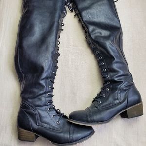 Black Over The Knee Boots Breckelles Size 8.5